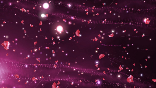 动态梦幻美味粒子花瓣飘动背景视频元素视频