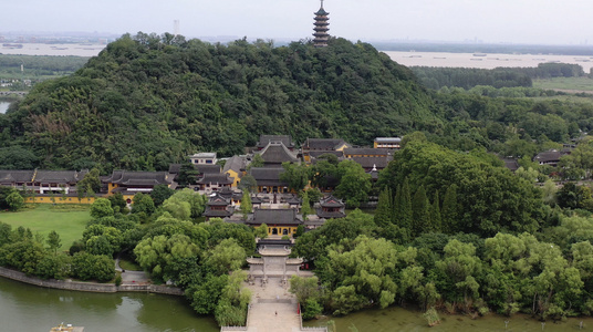 江苏镇江焦山景区风光视频