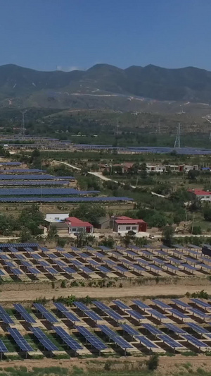 山西芮城太阳能航拍新能源48秒视频