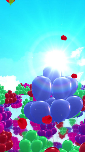 唯美的气球背景素材婚礼气球背景30秒视频