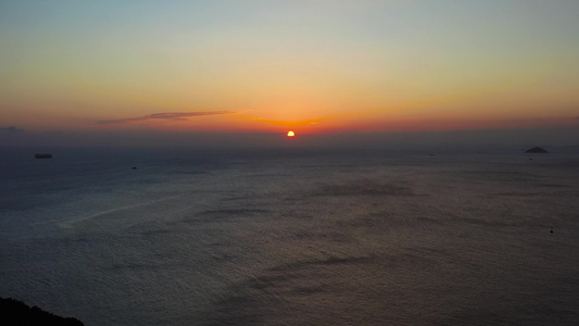 海面夕阳西下视频