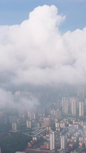 重庆夏季雨后城市穿云航拍素材飞跃重庆视频