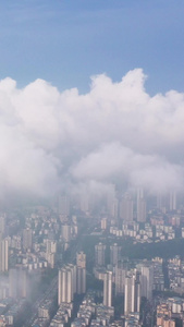 重庆夏季雨后城市穿云航拍素材重庆穿越云层航拍视频