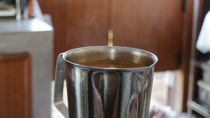 咖啡厅里煮茶的咸茶成分11秒视频