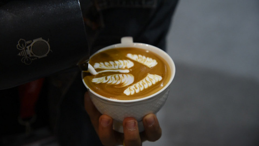 咖啡拿铁的美术品可口可口视频