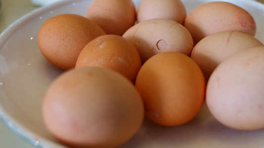 土鸡蛋营养美食食材4K视频