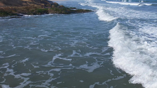 大海海岸海浪航拍视频