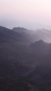 湘西早晨烟雾缭绕山林日出航拍镜头大自然视频