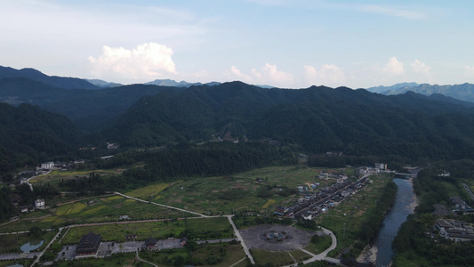 山川丘陵乡村田园航拍 视频