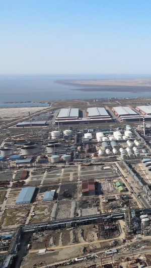 航拍巨大型化工厂东北方企业公司辽宁省51秒视频