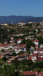 航拍土耳其著名旅游城市番红花城全景旅游目的地视频