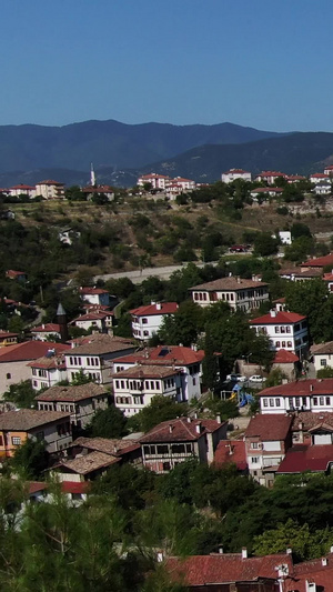 航拍土耳其著名旅游城市番红花城全景旅游目的地66秒视频