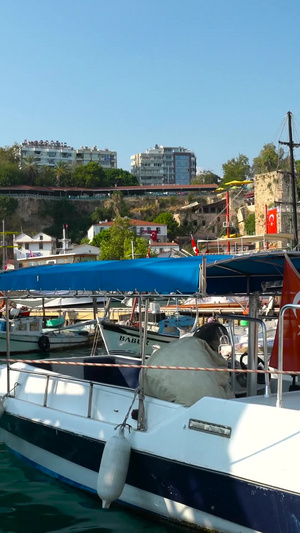 土耳其地中海安塔利亚码头游艇合集自由行40秒视频