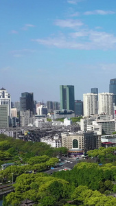航拍浙江宁波城市建筑风光视频城市旅游视频