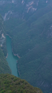 航拍重庆云阳龙缸超级悬崖秋千亚洲第一秋千国家地质公园视频