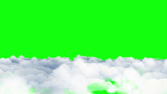 云层穿越绿幕元素视频