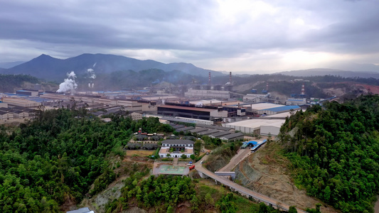 印尼钢铁工业园区航拍视频