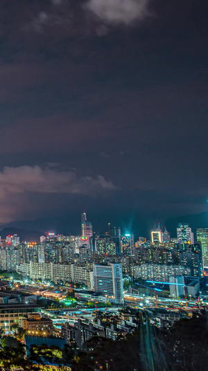 延时广东深圳龙岗区笔架山夜景素材深圳夜景16秒视频