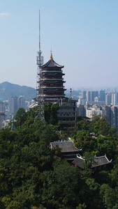 航拍贵州贵阳东山寺[乌石]视频