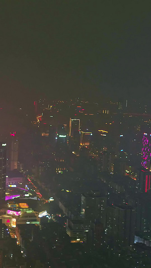 广州CBD夜景航拍广州城市20秒视频