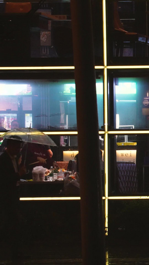 素材慢镜头升格拍摄城市雨天夜晚街景慢动作44秒视频