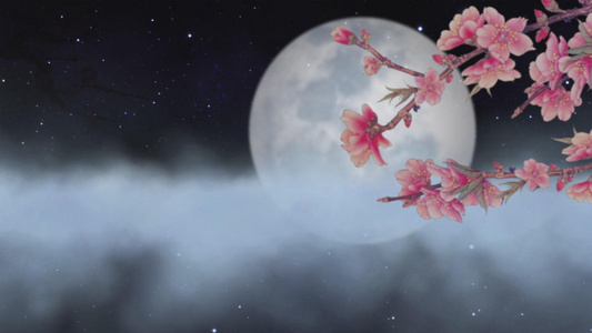 中秋节明月背景视频