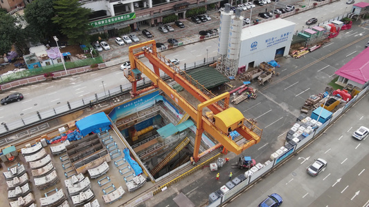 地铁建设实拍视频