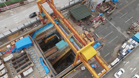 地铁建设实拍视频