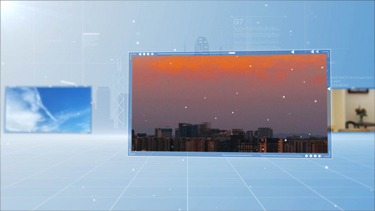 简洁三维空间图片切换ae模板视频