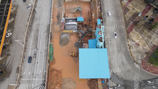 地铁建设实拍视频