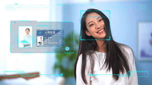 简洁大气人脸识别科技数据包装展示15秒视频