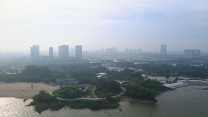 4A风景区宿迁骆马湖湖滨城市风光航拍合集4K92秒视频