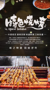 中国美食烧烤视频海报视频
