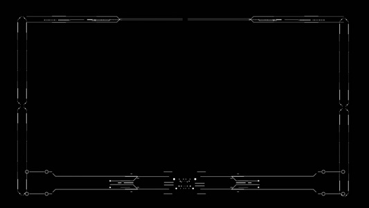 科技感边框透明视频素材视频