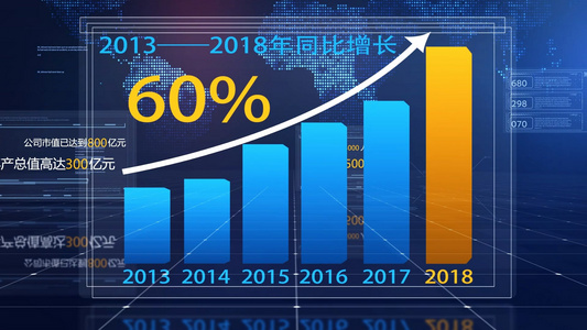 高端科技商务企业数据展示AE模板视频