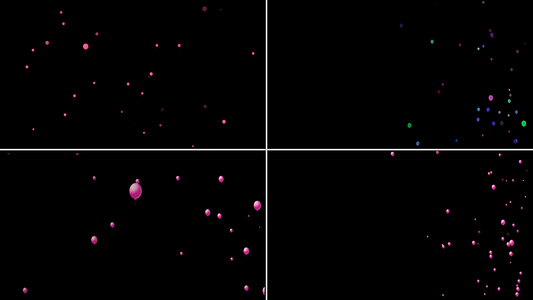 一组气球粒子漂浮动画14视频