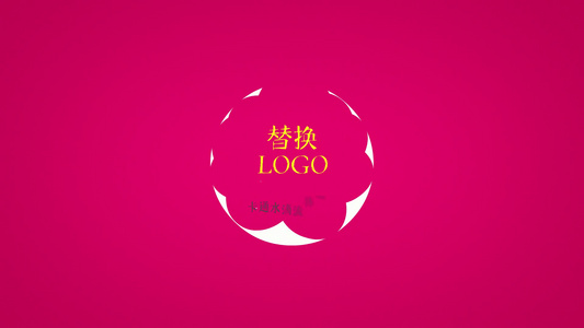 卡通水滴流体图形LOGO片头动画AE模板视频