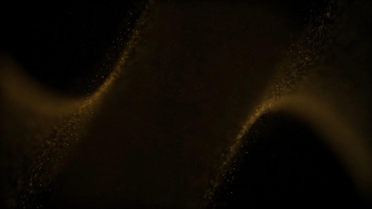 金色大气粒子波浪动态透明背景视频元素视频