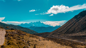 8k延时西藏318色季拉山观景台南迦巴瓦雪山山峰16秒视频