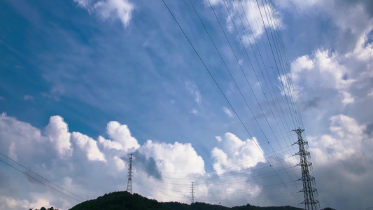 唯美蓝天白云白云翻滚天空素材背景视频