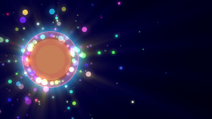抽象粒子圆环绕着运动背景15秒视频