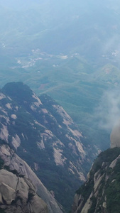 天柱山山峰及云海航拍视频自然风光视频