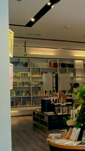 图书馆运动空镜头自习室视频