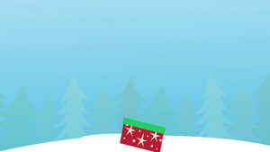 动画的圣诞节抽象背景有雪和桑塔克拉斯21秒视频