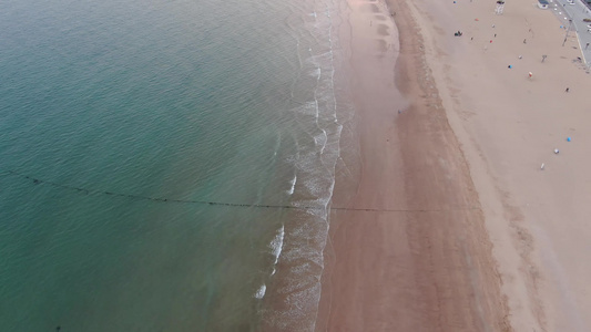 大海海浪沙滩礁石自然风光视频