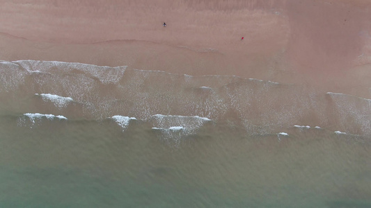 大海海浪沙滩礁石自然风光视频