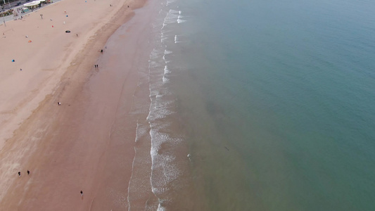 大海海浪沙滩礁石自然风光视频