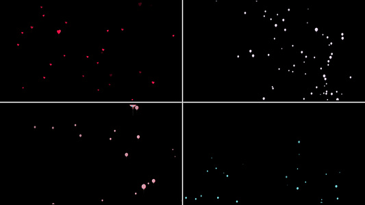 一组气球粒子漂浮动画15视频