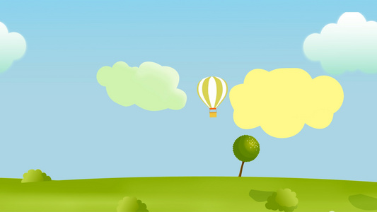 卡通气球彩云视频