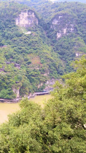 航拍三峡人家5A景区长江三峡视频